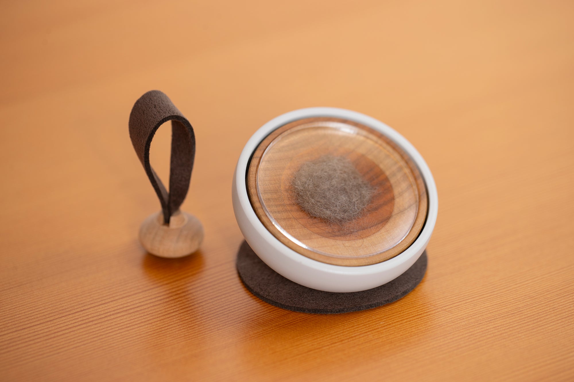 Interior of Tailo bell showing storage space for pet keepsakes like fur or ashes